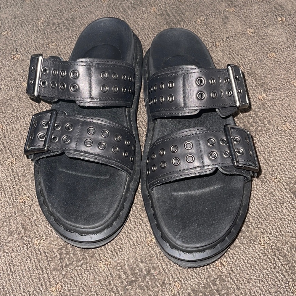 Black Dr Marten sandals
